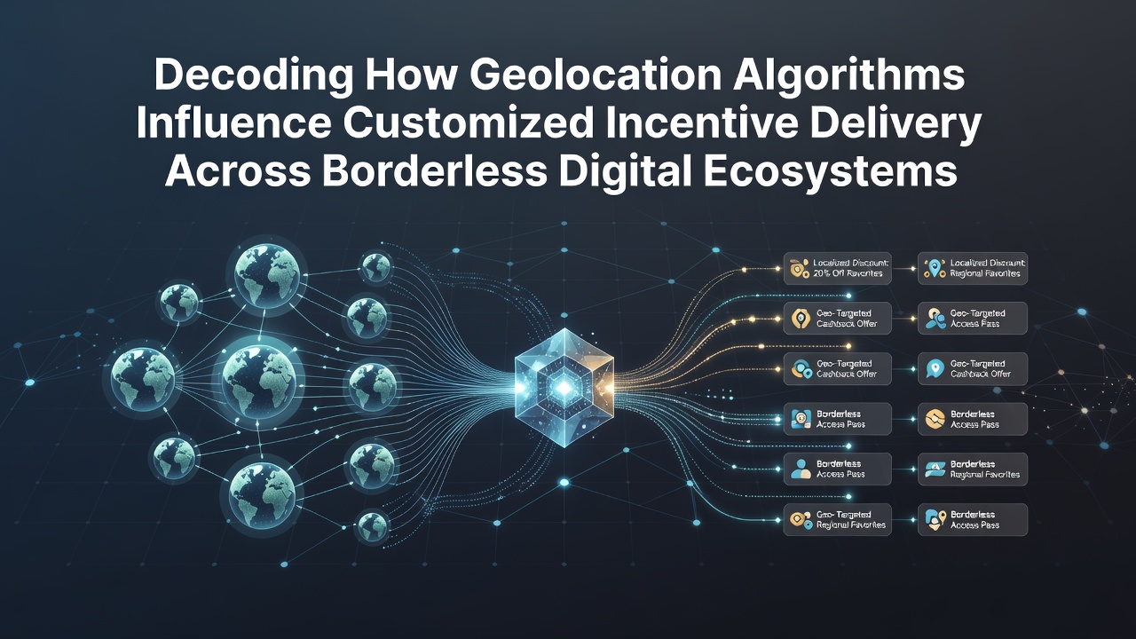 Network diagram illustrating cross-border data flow between geolocation servers and incentive engines