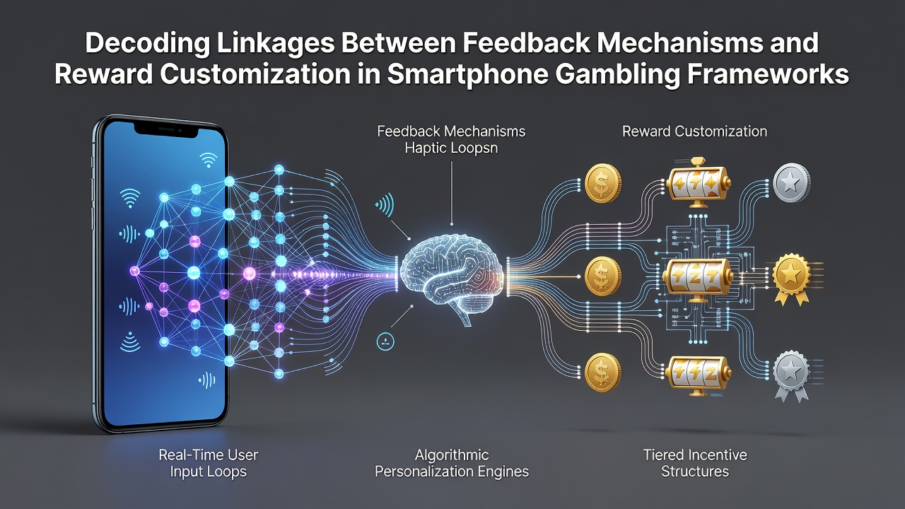 Smartphone screen displaying gambling app interface with feedback prompts and reward notifications