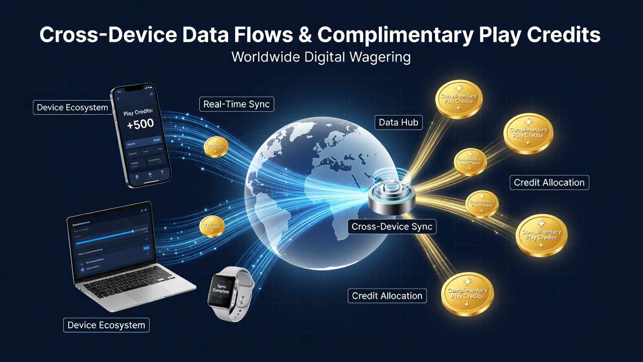 Player profiles updating across multiple devices in wagering ecosystems