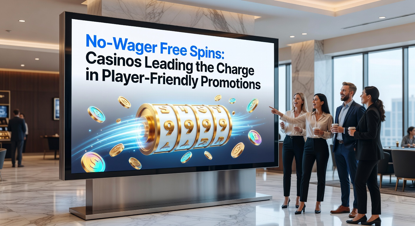Vibrant slot machine reels spinning with free spin symbols glowing, representing the excitement of no-wager promotions in online casinos